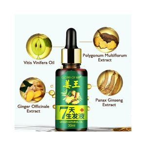 Hair Regrow 7 Day, Ginger Germinal Essential Oil Hair Growth Hair Loss Treatment Hair Care Hair Growth Serum for Men & Women, 30ml